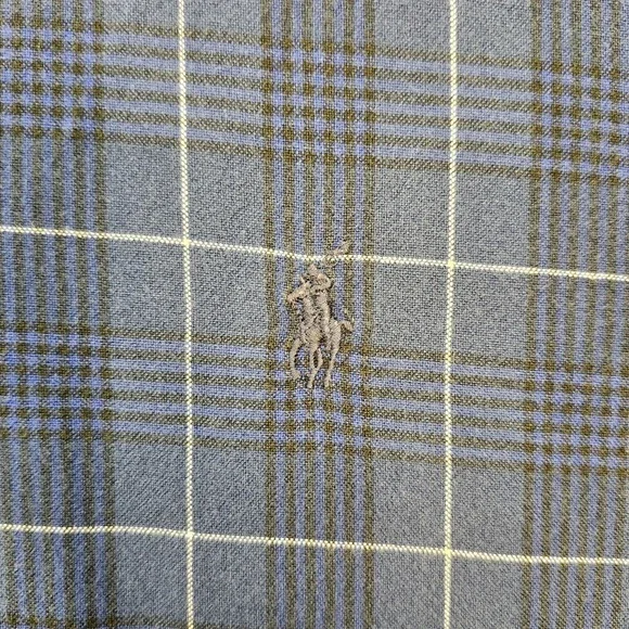 Ralph Lauren Shirt Mens 2XL Blue Plaid Blake Button Down Long Sleeve Polo Pony - Picture 4 of 9